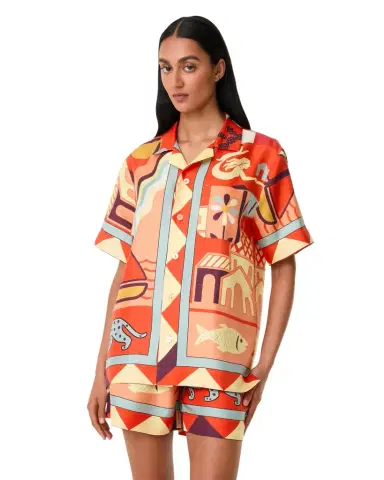 Emporio Sirenuse Hawaiian Shirt in Louis Barthélemy Print | Thumbnail 1 Emporio Sirenuse Hawaiian Shirt in Louis Barthélemy Print | Thumbnail 1