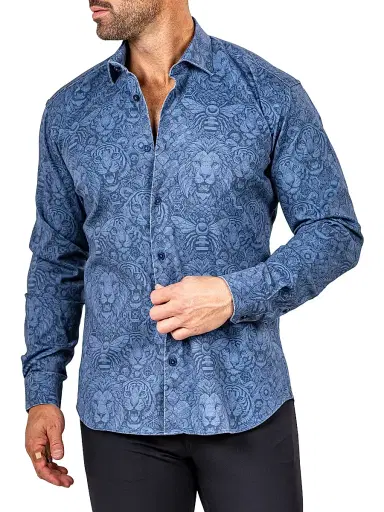 Maceoo Men's Fibonacci Marthyr Shirt - Blue - Size XL | Thumbnail 2 Maceoo Men's Fibonacci Marthyr Shirt - Blue - Size XL | Thumbnail 2