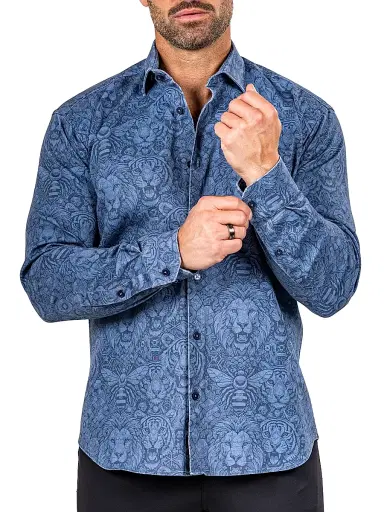 Maceoo Men's Fibonacci Marthyr Shirt - Blue - Size XL | Thumbnail 3 Maceoo Men's Fibonacci Marthyr Shirt - Blue - Size XL | Thumbnail 3