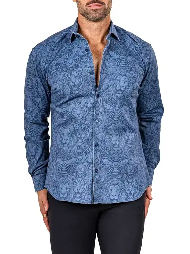 Maceoo Men's Fibonacci Marthyr Shirt - Blue - Size XL | Thumbnail 4 Maceoo Men's Fibonacci Marthyr Shirt - Blue - Size XL | Thumbnail 4