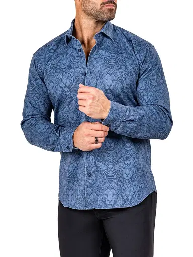 Maceoo Men's Fibonacci Marthyr Shirt - Blue - Size XL | Thumbnail 5 Maceoo Men's Fibonacci Marthyr Shirt - Blue - Size XL | Thumbnail 5