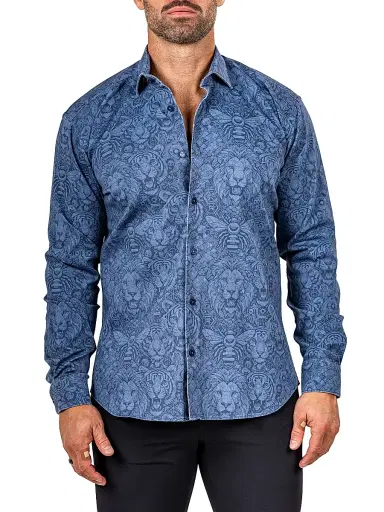Maceoo Men's Fibonacci Marthyr Shirt - Blue - Size XL | Thumbnail 6 Maceoo Men's Fibonacci Marthyr Shirt - Blue - Size XL | Thumbnail 6