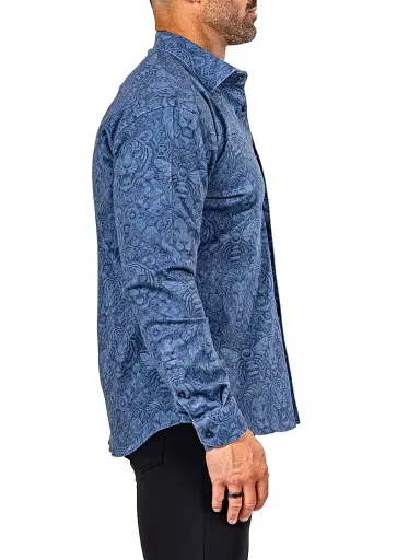 Maceoo Men's Fibonacci Marthyr Shirt - Blue - Size XL | Thumbnail 7 Maceoo Men's Fibonacci Marthyr Shirt - Blue - Size XL | Thumbnail 7