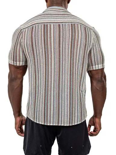Maceoo Men's Shirt Knitted Marthyr Shirt - Brown Beige - Size XL | Thumbnail 8
