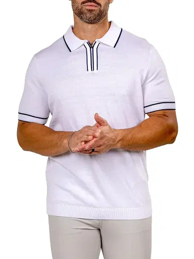 Maceoo Men's Knitted Marthyr Sweater - White | Thumbnail 3 Maceoo Men's Knitted Marthyr Sweater - White | Thumbnail 3