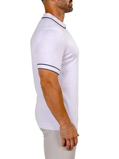 Maceoo Men's Knitted Marthyr Sweater - White | Thumbnail 5 Maceoo Men's Knitted Marthyr Sweater - White | Thumbnail 5
