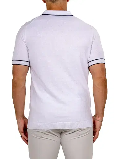 Maceoo Men's Knitted Marthyr Sweater - White | Thumbnail 7 Maceoo Men's Knitted Marthyr Sweater - White | Thumbnail 7