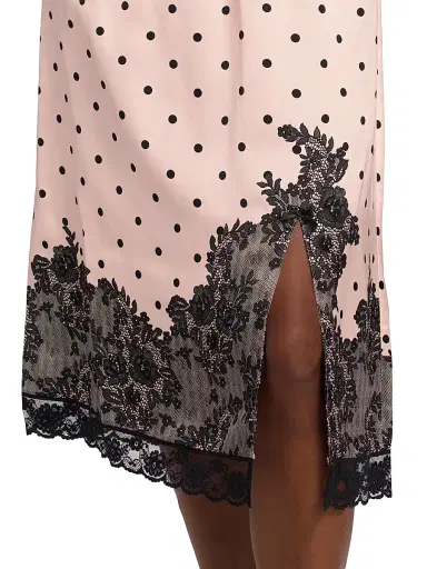 Marc Jacobs Women's Trompe L'Oeil Polka Dot Midi-Skirt - Blush Multi | Thumbnail 6