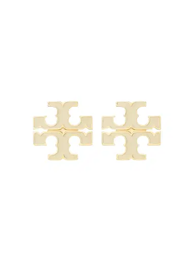 Tory Burch Women's  Icon Goldtone & Enamel Stud Earrings - New | Thumbnail 2