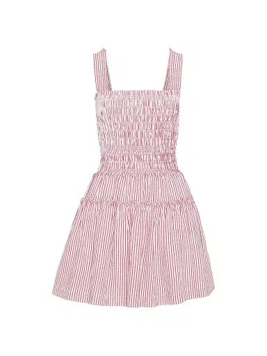 Hill House Home Women's The Azalea Mini Nap Dress - Red Ticking Stripe - Size XXL | Thumbnail 1 Hill House Home Women's The Azalea Mini Nap Dress - Red Ticking Stripe - Size XXL | Thumbnail 1