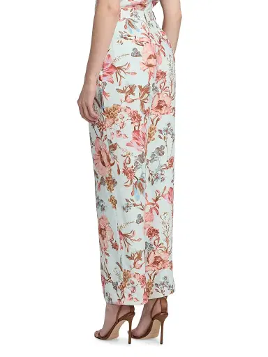 Hemant & Nandita Women's Floral Straight Leg Pants - Blue - Size XL | Thumbnail 5