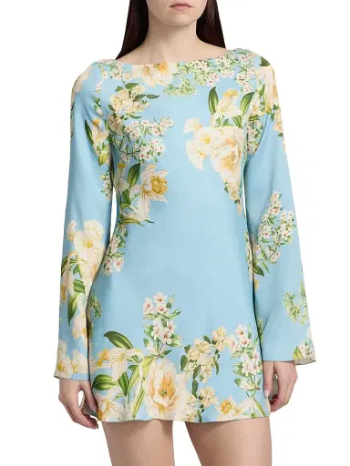 Hemant & Nandita Women's Bias Floral Minidress | Thumbnail 3 Hemant & Nandita Women's Bias Floral Minidress | Thumbnail 3