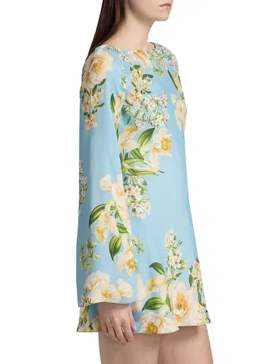 Hemant & Nandita Women's Bias Floral Minidress | Thumbnail 4 Hemant & Nandita Women's Bias Floral Minidress | Thumbnail 4