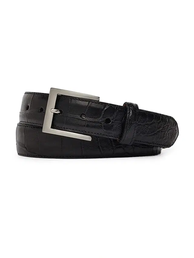 Men's Alligator Belt - Black