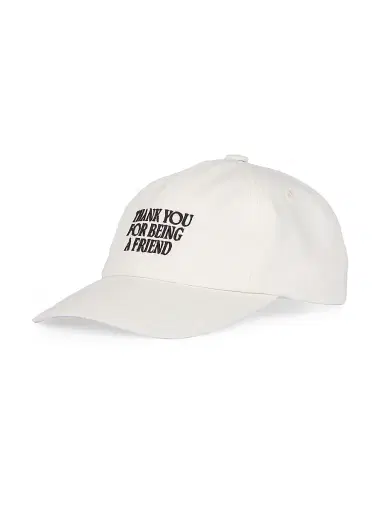 AMI PARIS Men's Friend Cotton Baseball Cap - Blanc Creme | Thumbnail 1