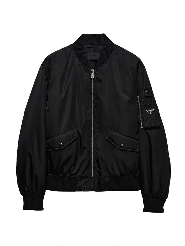 Prada Men's Re-Nylon Bomber Jacket - Black