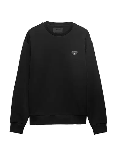 Prada Men's Technical Cotton Sweatshirt - Black | Thumbnail 1