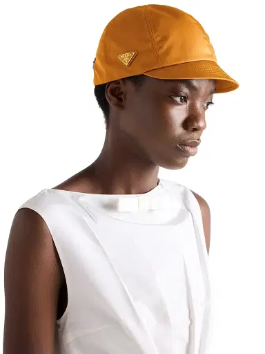 Prada Women's Re-Nylon Cap - Orange - Size Medium | Thumbnail 2 Prada Women's Re-Nylon Cap - Orange - Size Medium | Thumbnail 2