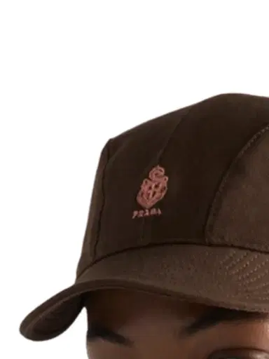 Prada Women's Old Piqué Baseball Cap - Brown - Size Medium | Thumbnail 4