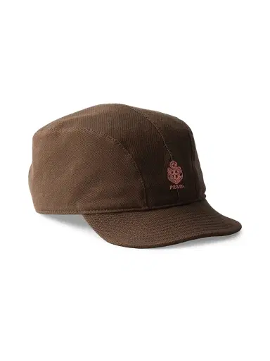 Prada Women's Old Piqué Baseball Cap - Brown - Size Medium | Thumbnail 1