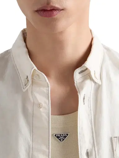 Prada Men's Cotton Tank Top - Beige Khaki - Size XXL | Thumbnail 5