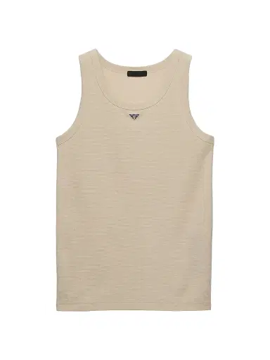 Prada Men's Cotton Tank Top - Beige Khaki - Size XXL | Thumbnail 1