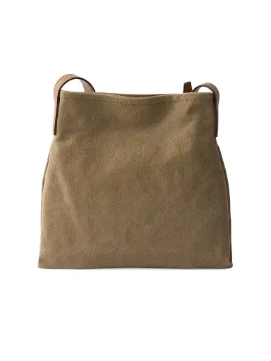 Prada Men's Route Canvas and Leather Shoulder Bag - Beige Khaki | Thumbnail 3