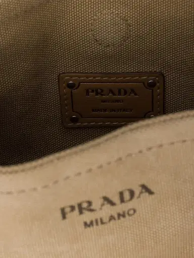 Prada Men's Route Canvas and Leather Shoulder Bag - Beige Khaki | Thumbnail 5
