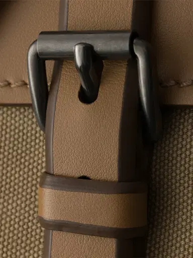 Prada Men's Route Canvas and Leather Shoulder Bag - Beige Khaki | Thumbnail 6