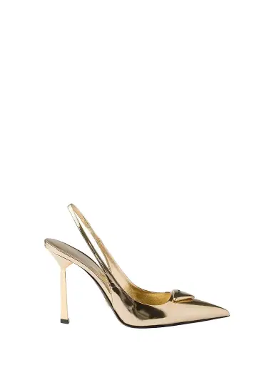 Prada Women's Metallic Leather Slingback Pumps | Thumbnail 1 Prada Women's Metallic Leather Slingback Pumps | Thumbnail 1