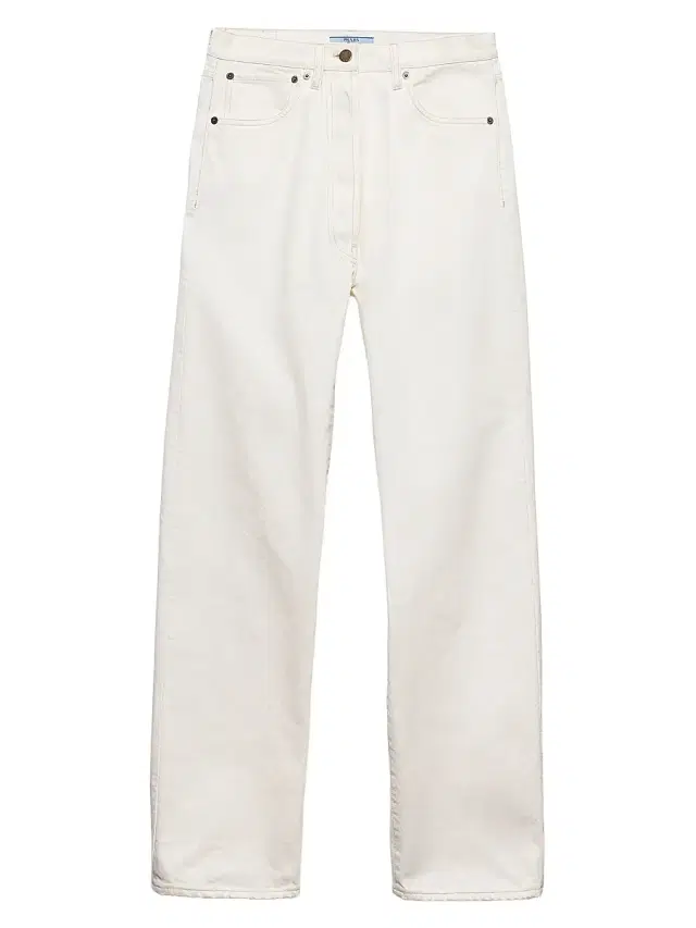 Prada Women's Old Denim Five-Pocket Jeans - White