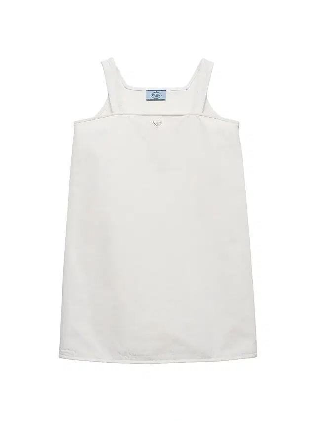 Women's Old Denim Mini-Dress - White