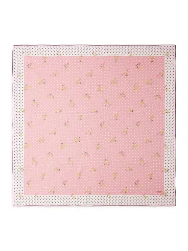 Prada Women's Printed Silk Twill Scarf - Pink | Thumbnail 2