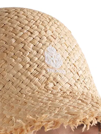 Prada Women's Raffia Baseball Cap - Beige - Size Large | Thumbnail 2