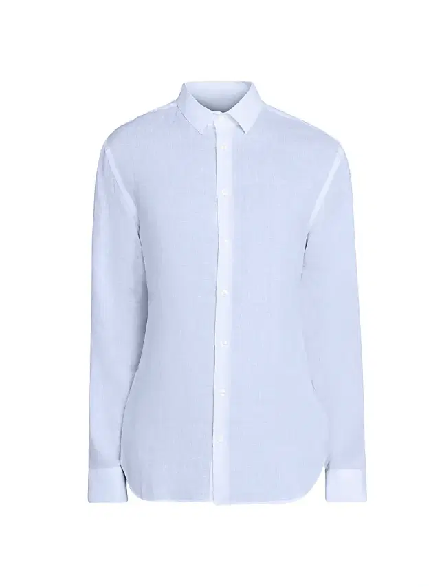Giorgio Armani Men's Linen Button-Front Sport Shirt - Light Blue