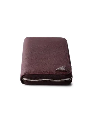 Prada Men's Saffiano Wallet - Dark Red | Thumbnail 3