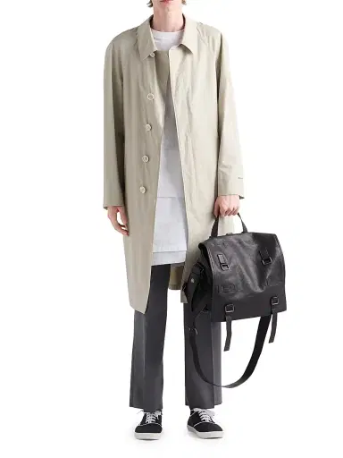 Prada Men's Leather Messenger Bag | Thumbnail 2 Prada Men's Leather Messenger Bag | Thumbnail 2