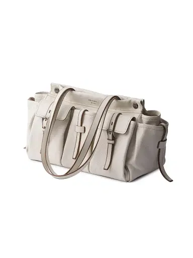 Prada Women's Route Leather Tote Bag - Beige | Thumbnail 2