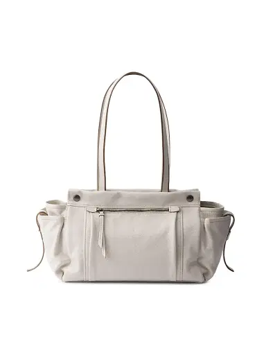 Prada Women's Route Leather Tote Bag - Beige | Thumbnail 3