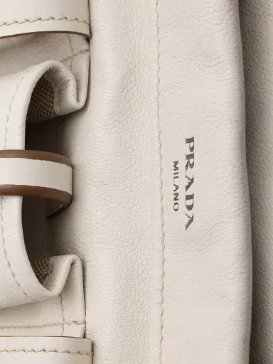 Prada Women's Route Leather Tote Bag - Beige | Thumbnail 6