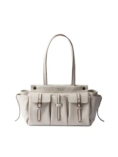 Prada Women's Route Leather Tote Bag - Beige | Thumbnail 1