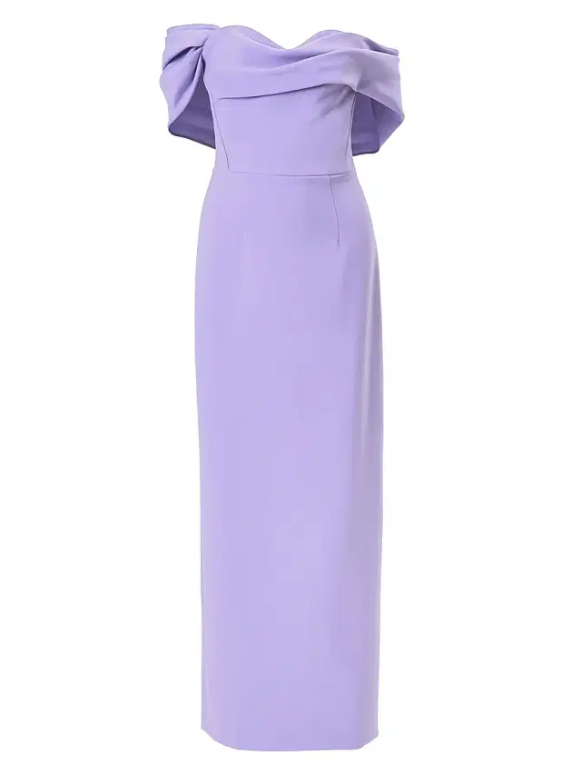 Carolina Herrera Women's Draped Off-the-Shoulder Column Gown - Violeta