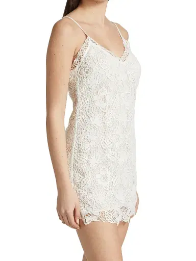 rag & bone Women's Aleah Crochet V-Neck Minidress - | Thumbnail 4