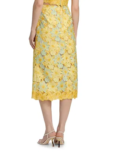 Milly Women's Alani Lace Midi Skirt | Thumbnail 5 Milly Women's Alani Lace Midi Skirt | Thumbnail 5