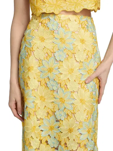 Milly Women's Alani Lace Midi Skirt | Thumbnail 6 Milly Women's Alani Lace Midi Skirt | Thumbnail 6