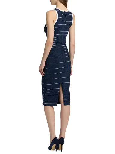 Milly Women's Mari Striped Sleeveless Midi Dress | Thumbnail 5