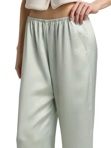 LESET Women's Barb Wide-Leg Pants - Watercress - Size XL | Thumbnail 6