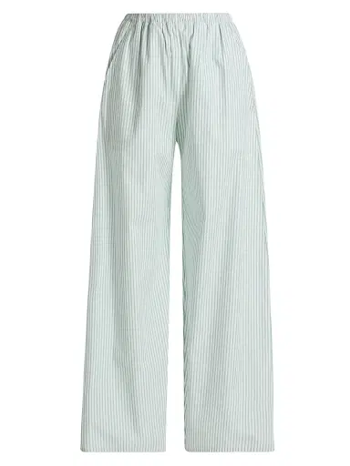 LESET Women's Yoshi Striped Cotton-Blend Wide-Leg Pants - Vert Stripe - Size XL | Thumbnail 1 LESET Women's Yoshi Striped Cotton-Blend Wide-Leg Pants - Vert Stripe - Size XL | Thumbnail 1