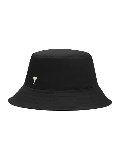 AMI PARIS Men's Ami de Coeur Stud Bucket Hat - Noir - Size Large | Thumbnail 1 AMI PARIS Men's Ami de Coeur Stud Bucket Hat - Noir - Size Large | Thumbnail 1