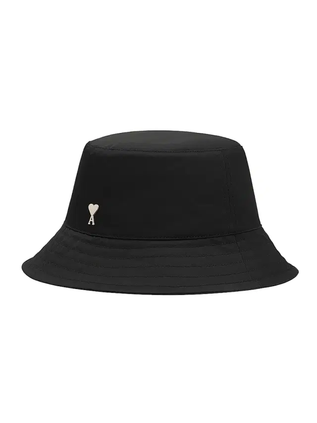 AMI Paris Men's Ami de Coeur Stud Bucket Hat - Noir